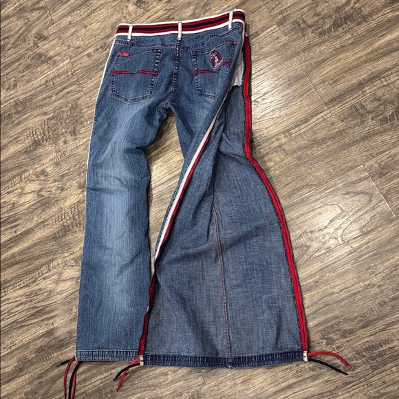 Vintage Pepe Jeans Blue with Red and White Stripes full zip sides - 33 - Picture 8 of 8